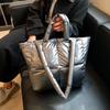 Women's Large Capacity Fashion Tote Bag - Autumn/Winter 2025, High-End Single Shoulder Commuter Cotton Bag