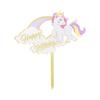 Unicorn Cake Topper Rainbow Horn Kids Girl Birthday Party Cake Decoration Tools Baby Shower Wedding Unicorn Theme Party Supplies