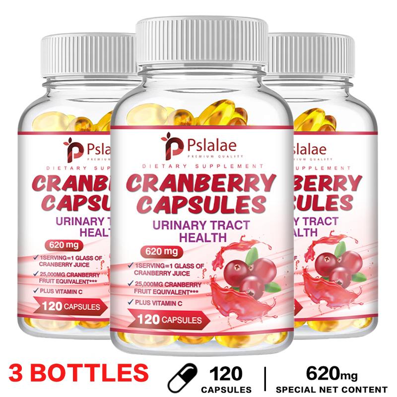 Pslalae - 600mg Cranberry Capsules - Vitamin C - Urinary Health