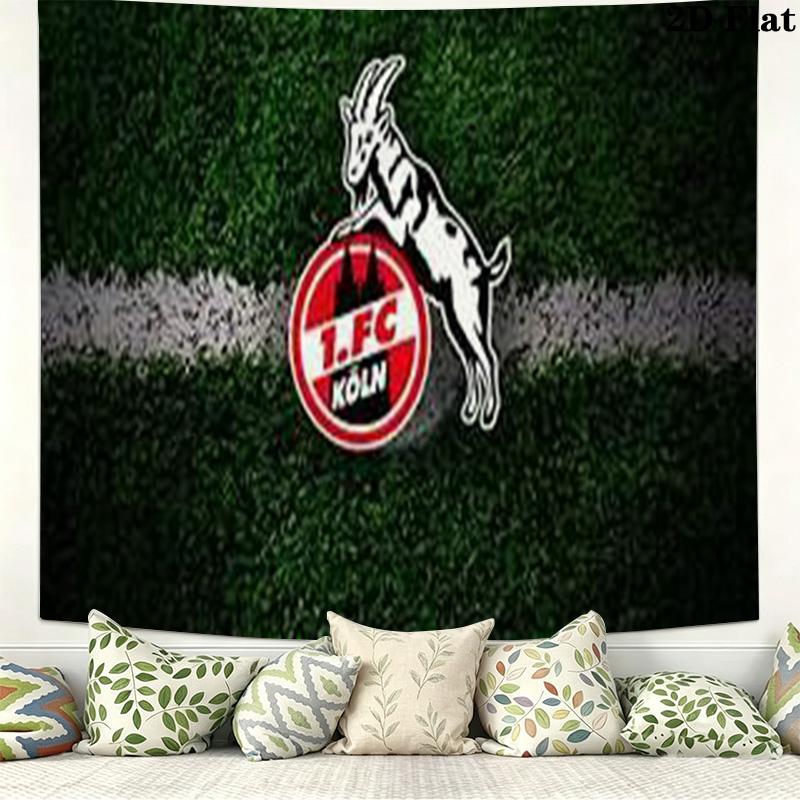 1.FC KoIn Logo Wall Tapestry Aesthetic Wall Hanging Printed Fabric Blanket Decorative Tapestries for Bedroom Living Room Home Decor