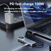 5 в 1 USB C HUB Type C док-станция 4K 30 Гц HDMI-совместимый RJ45 Lan Ethernet разветвитель SD/TF PD 100 Вт адаптер для ноутбука Macbook