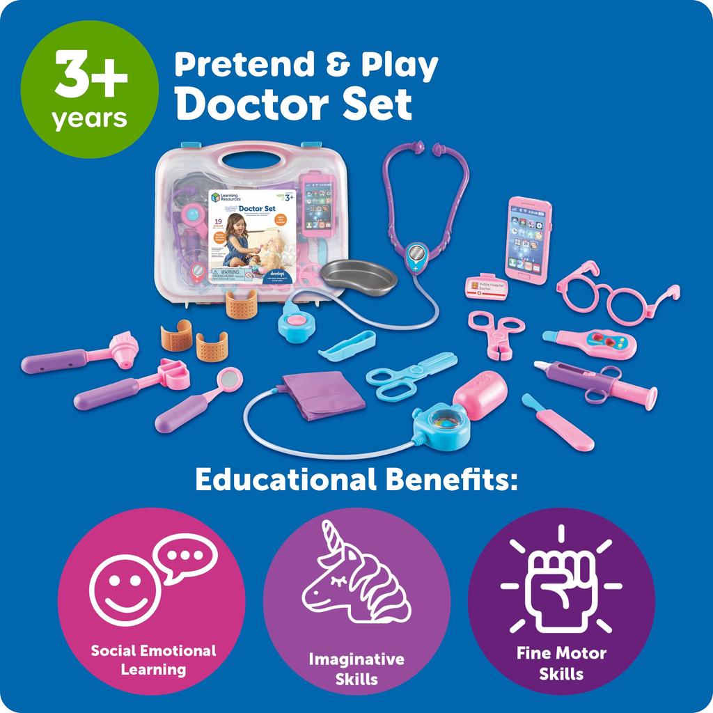 Learning Resources Игровой набор "Розовый доктор" Стандартная упаковка [Learning Resources] и Игровой набор, Розовый, LER9048-P [Товар]