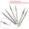 6Pcs 1-4mm Diamond Grinding Head Needle Bits Burrs Engraving Carving Tool 2.35mm Shank D Needle