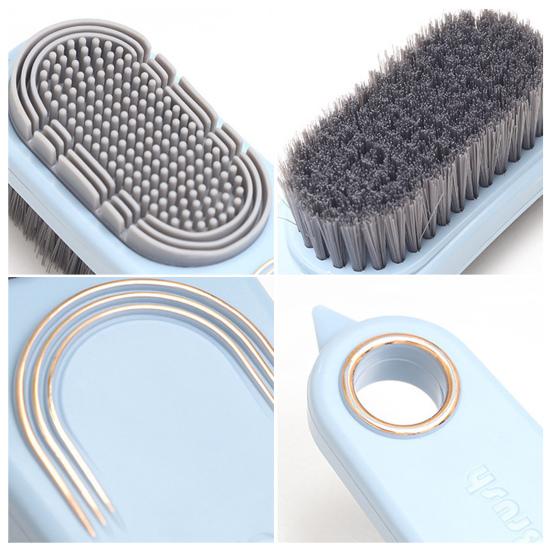 Shoe Cleaning Brush Ergonomic Design Long Handle Double-sided Design Waterproof Rubber Shoe Care Snow Boot Cleaner