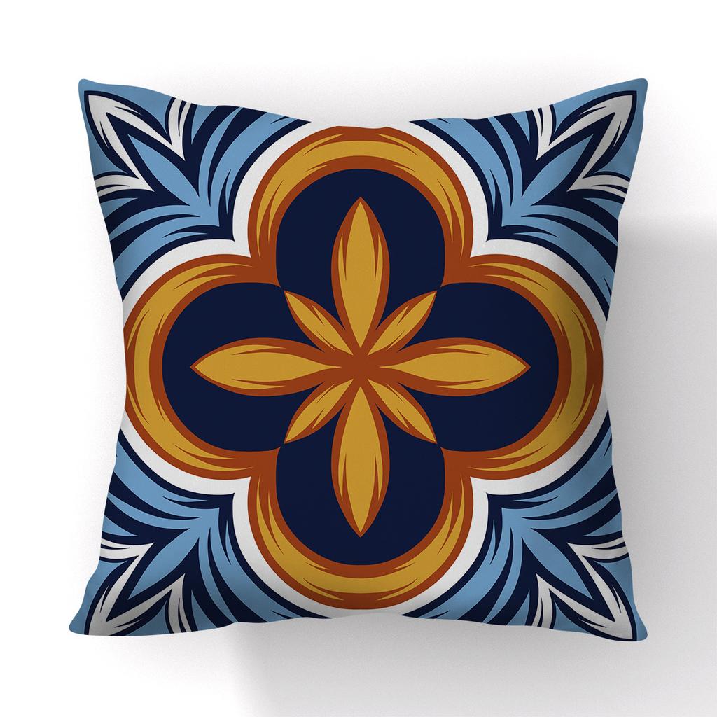 Nordic Ethnic Style Mandala Digital Printed Square Pillow Cover Linen Sofa Pillow Cushion Cover Home Furnishings
