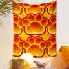 Bright Paw Print Pattern Design Patterned tapestry home decor, suitable for bedroom and living room, gift