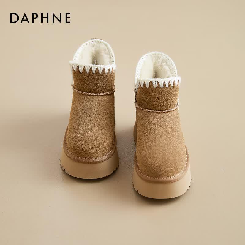 Женские зимние снежные ботинки Daphne на толстой подошве, без шнуровки