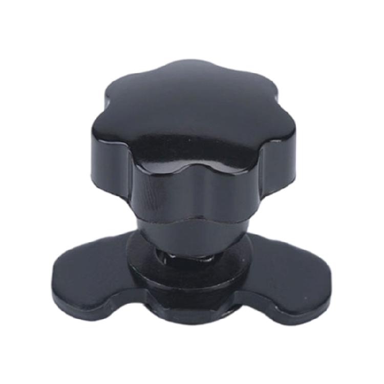 Roof Rack Adjustment Fastener Kit with Threaded Star Knob Hardware, Metal 4 Piece Set for Replacement Mounting Tasks