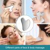 2-in-1 Silicone Ice Roller Mold & Stainless Steel Gua Sha Set, Facial Depuffing & Massage Kit with Storage Bag