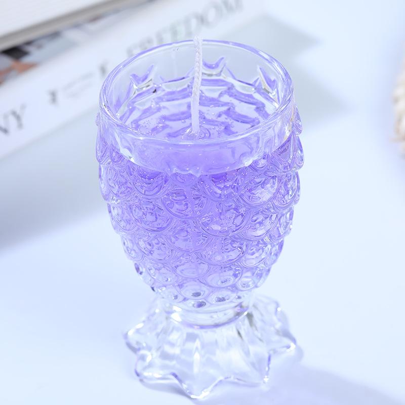 Creative Simple Color Crystal Candle Holder Ornaments DIY Glass Drinkware for Holiday Gifts