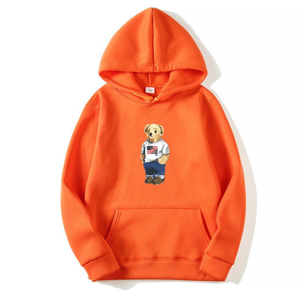 Плюшевая теплая толстовка с капюшоном с мультяшным мишкой Тедди на осень и зиму