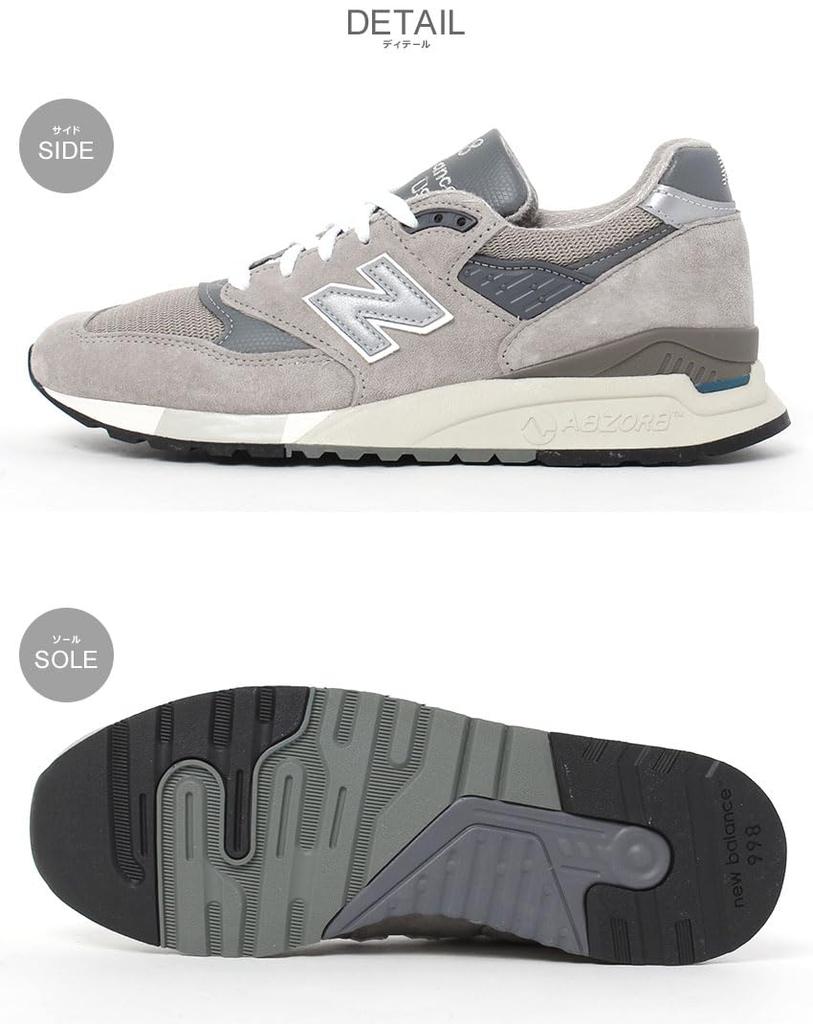 Made In USA 998 U998GR Sneakers Grey [New Balance] US6.5 (24.5cm) [Used]