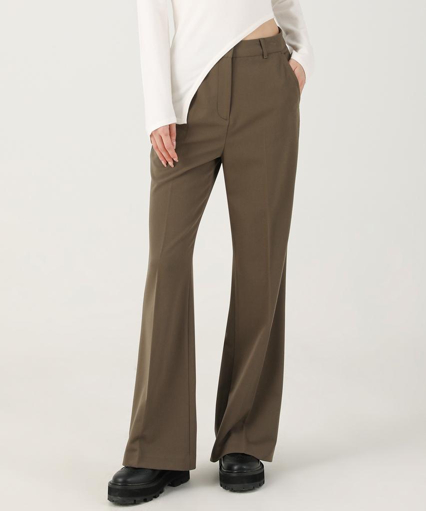 AVANDRESS Line Bootscut Slacks Khaki