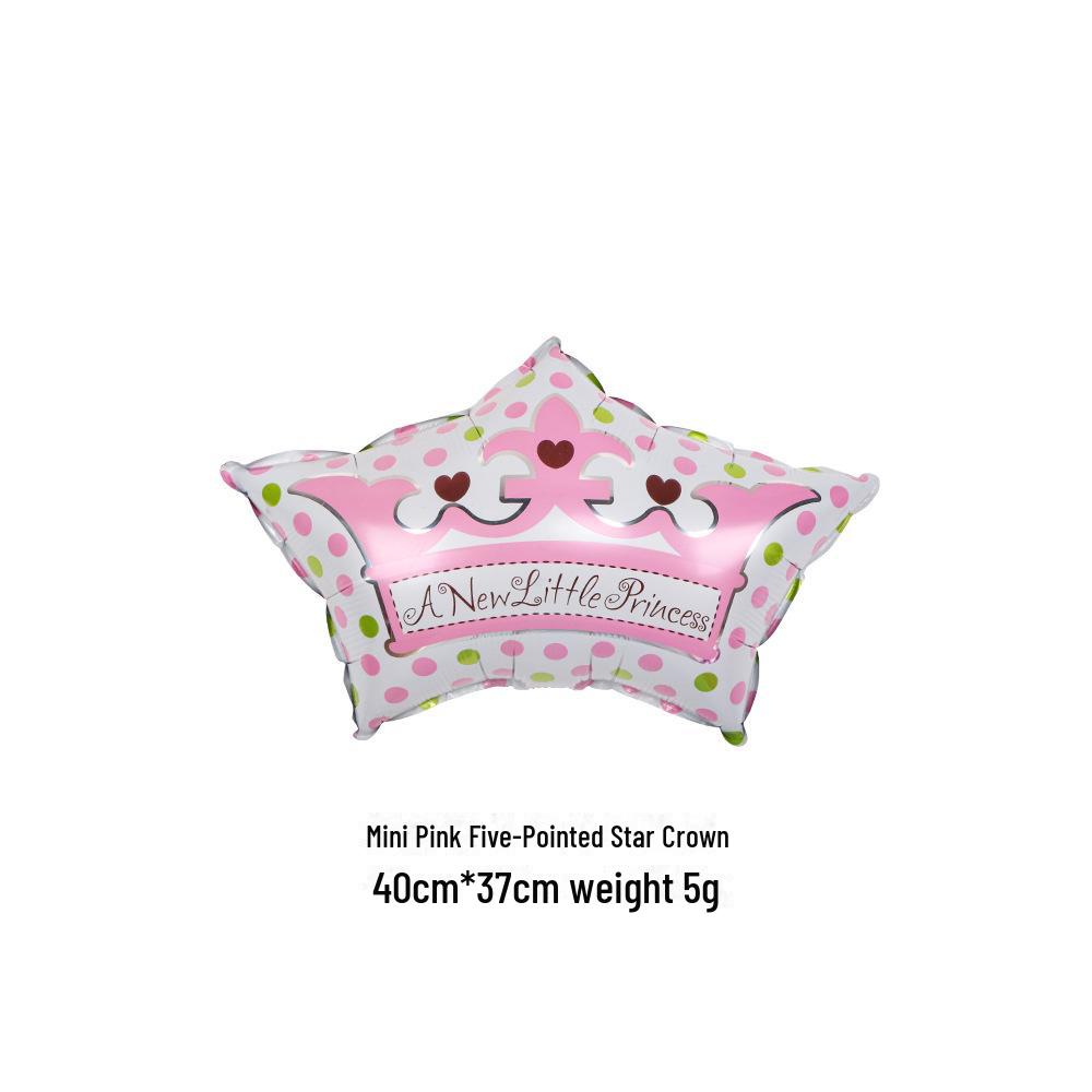 Набор воздушных шаров «Золотая корона» — большого, среднего и маленького размера для украшения дня рождения