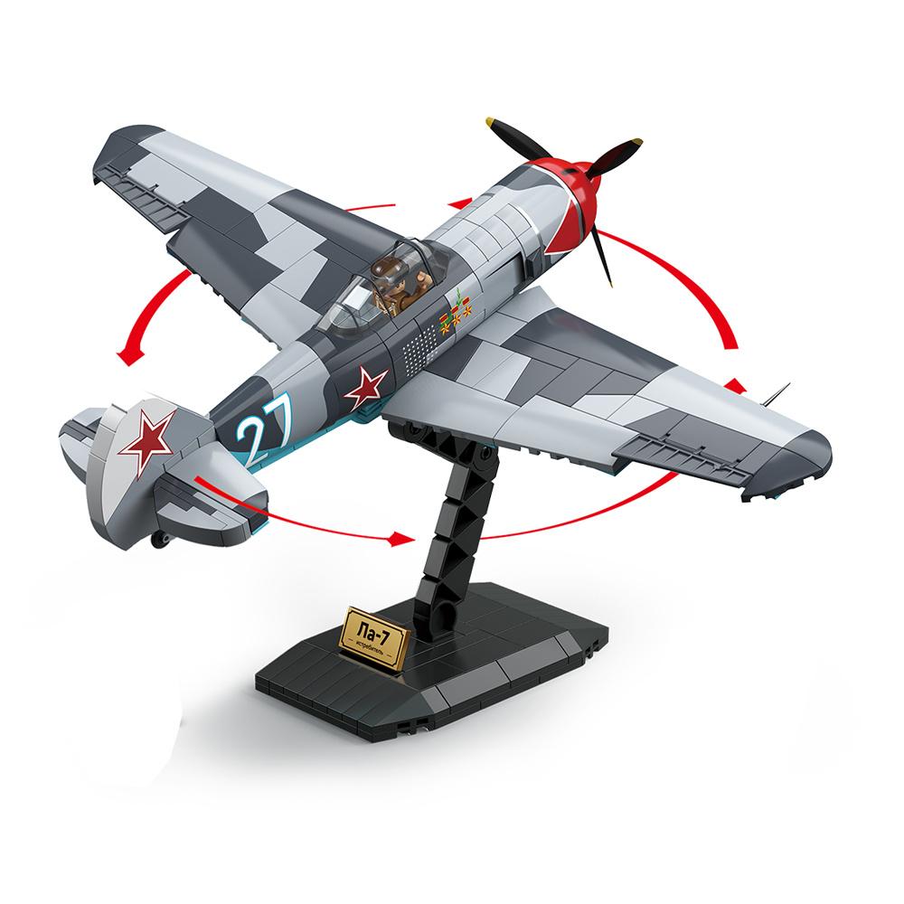 Вторая мировая война WW2 армия солдаты SWAT LA-7 Fin истребитель модель строительные блоки кирпичи детские игрушки рождественский подарок