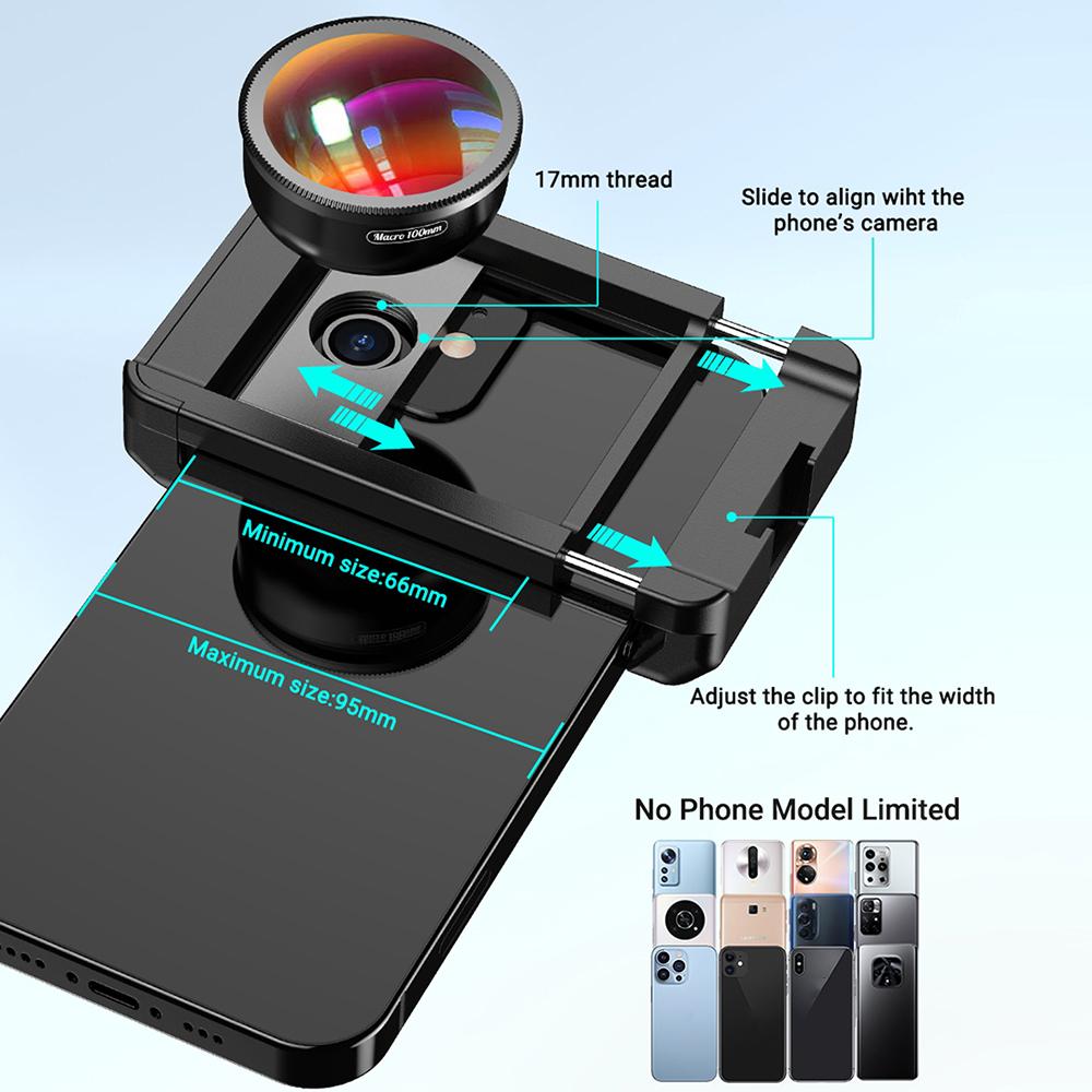 APEXEL мобильный телефон 100 мм макрообъектив 10X + комплект фильтров CPL с универсальной коробкой для хранения зажима для телефона