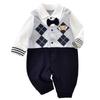Rompers for for Baby Bow 66cm [Butter Cream] Boys, Stylish, Spring, Autumn, Winter, Toddler, Baby, Clothes, Celebration, Check, Argyle, Bear, Tie,