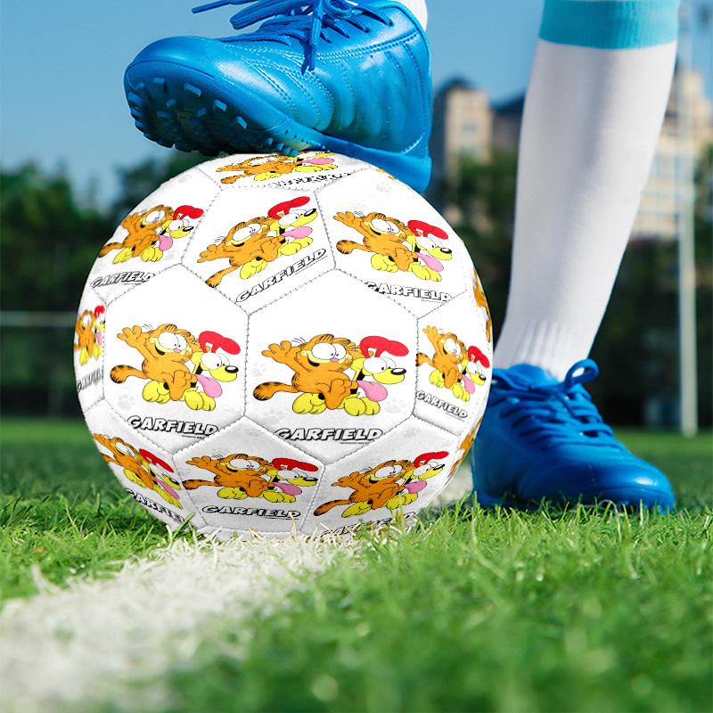 Garfield Print Size 5 Soccer Ball, PU Wear Resistant Football for Match Training and Daily Practice, Birthday Gift for Soccer Fans