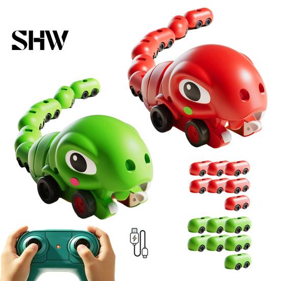Interactive Electronic Snake Toy RC Magnetic Game Toy, Electric Remote Control Eating Itself Parent-Child Competitive Race Car for Boys Girls