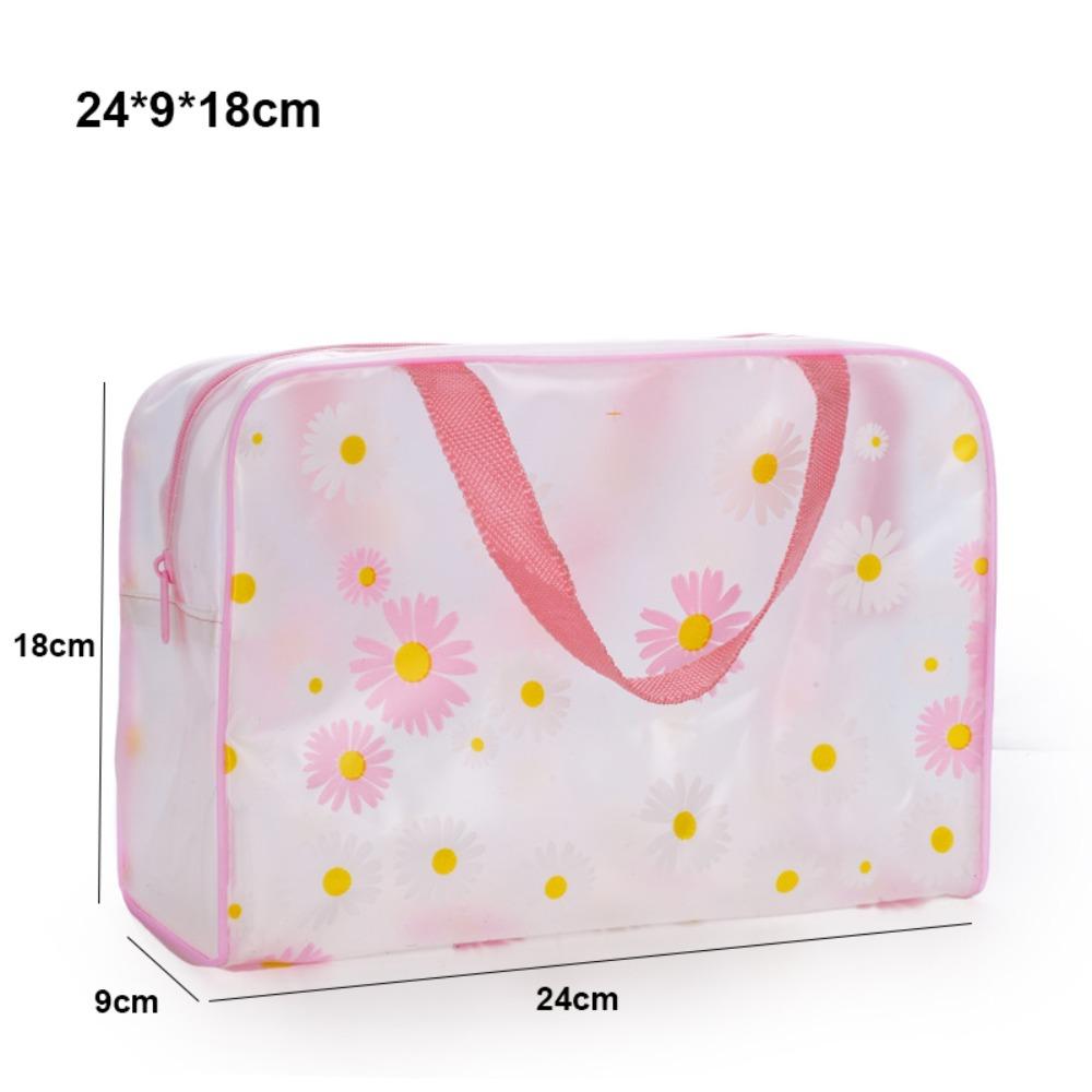 Цветочные ПВХ косметички Водонепроницаемая прозрачная косметичка Высококачественный кейс для косметики Дорожная косметичка