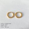 EMANCO 12/14/18MM Stainless Steel Ear Buckle for Women Simple Classic Small Steel Earrings Stud Thin Hoops Earrings Jewelry Gift