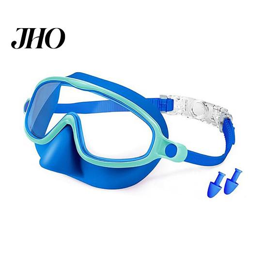 Leak-proof Swim Goggles 1/2 Pairs Children with Earplugs, UV Protection Anti-Fog Pool Easy Wear Kids Nose Cover, No Leakage Swimming Eyewear for Boys