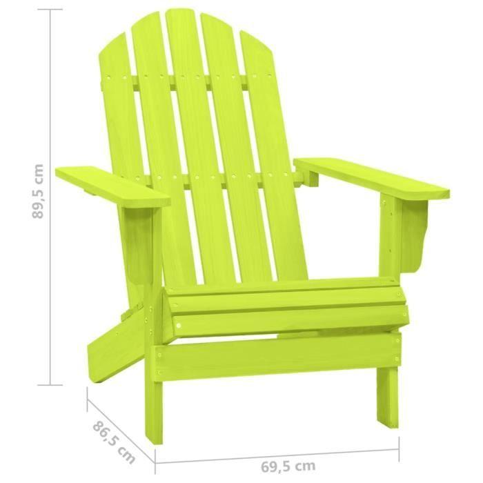 VidaXL Adirondack Garden Chair Solid Fir Wood Green 315876