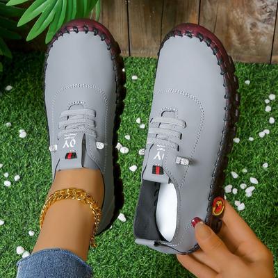 Мягкие оксфорды на шнуровке для женщин, ортопедические лоферы женские, однотонные, амортизирующие, для вождения, балетки, обувь из искусственной кожи слипоны для пожилой мамы