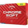 Мячи для гольфа Callaway Chrome Soft Желтые 12 шт. Triple Track Трехкомпонентная структура