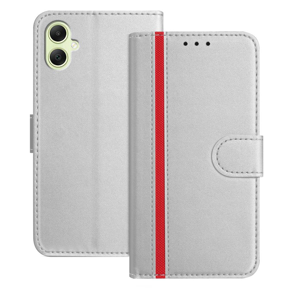 For Samsung Galaxy A05 4G Phone Cases Wallet Stand Color Splicing Leather Cover with Magnetic Clasp
