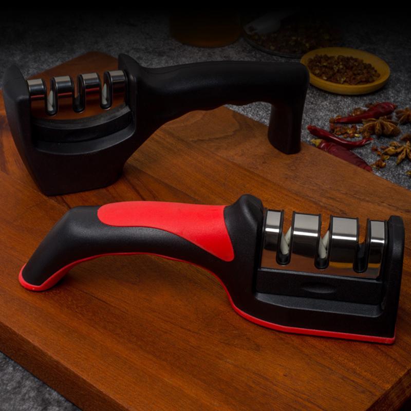 1 шт. Портативная точилка для ножей, трехступенчатая точилка для ножей