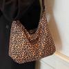 Корейский стиль Модный леопардовый принт Большая вместительная сумка-тоут Новая повседневная женская сумка через плечо Ретро сумка через плечо