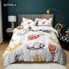 Snail Duvet Cover Set King Size Reptile Colorful Snail Comforter Cover Twin for Teens Adults Microfiber Animal Theme Bedding Set