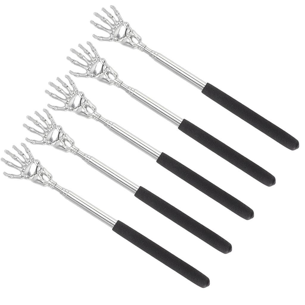 5Pcs Extendable Back Massager Stainless Steel Telescopic Portable Retractable Rear Back Scratcher