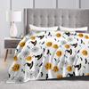 Halloween Blankets Fleece Textile Decor Witch Hat Black Bat Pumpkin Breathable Soft Throw Blanket for Bed Outdoor Quilt