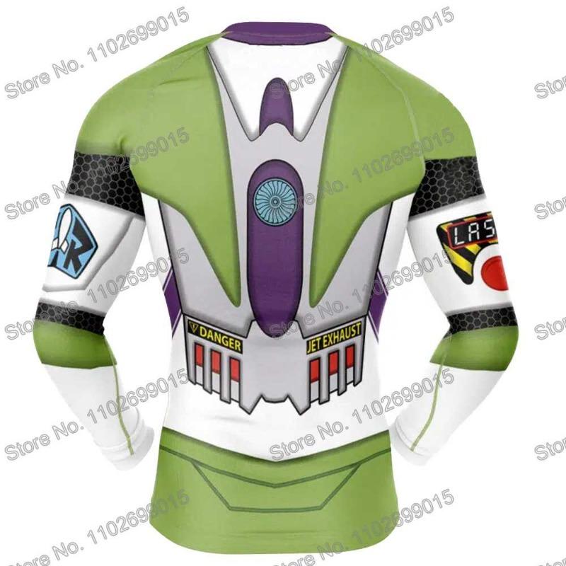 Space Suit Diving T-Shirt Tight Long Sleeve Rash Guard BJJ MMA Swimwear Men Surf Clothing Beach Floatsuit Women GYM Tops Sports