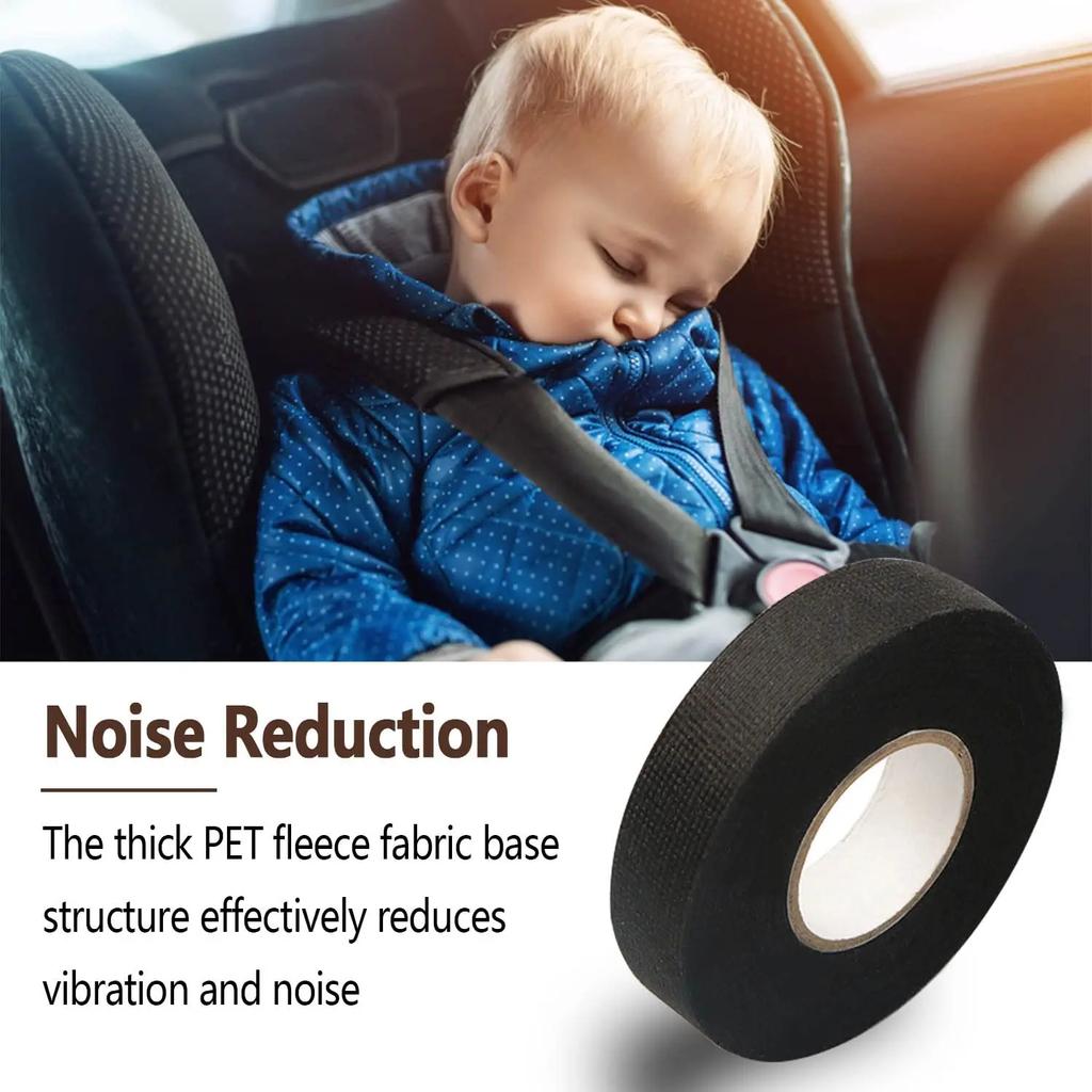 9/15/50 мм термостойкая тканевая лента черная бархатная лента для жгутов проводов акриловая клеевая серия для обмотки автомобильных жгутов проводов