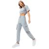 Sweat Crop T-Shirt-Cargo Joggers, Womens Grey Trousers