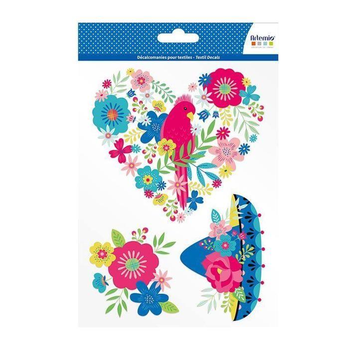 Transfert thermocollant - Artemio - Viva la Vida - Multicolore - 21x14,8 cm - Personnalisation rapide