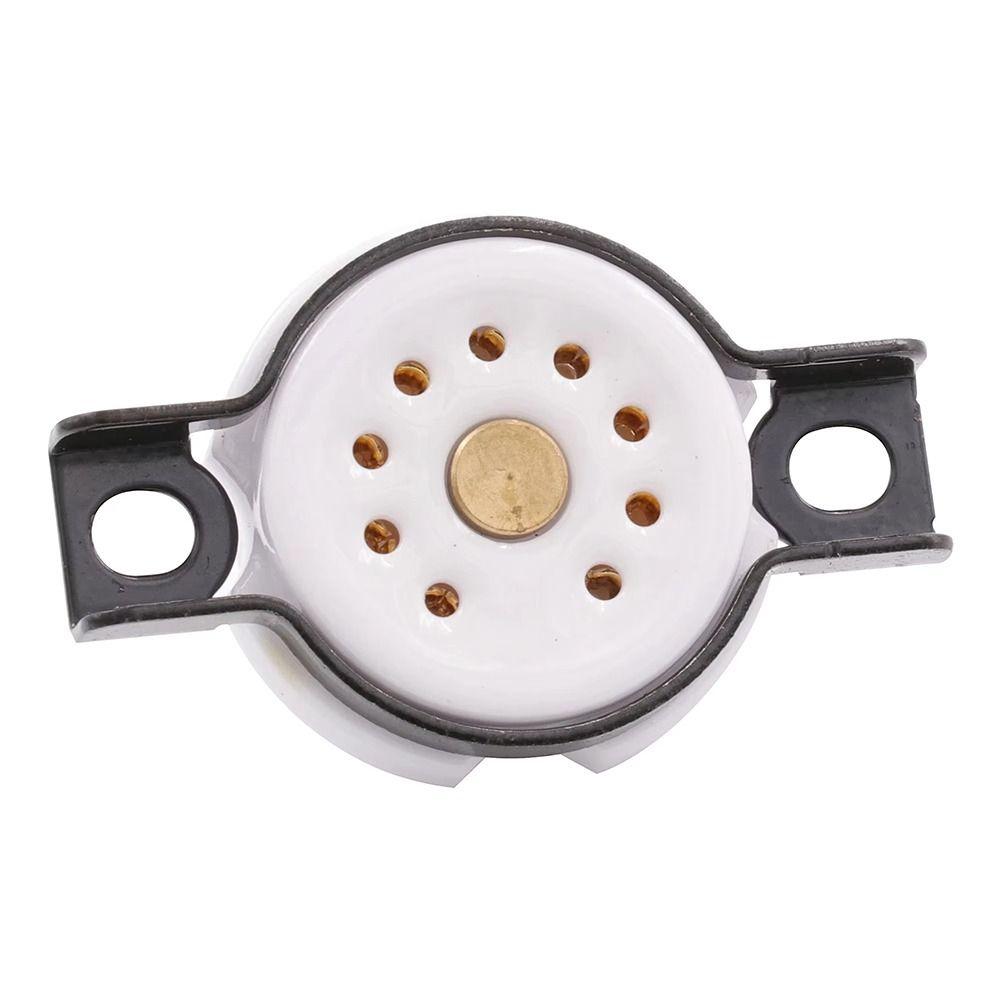 1Pcs 95 Ceramic Base 9Pin Tube Socket Beryllium Copper Chassis Mount Tube Base Audio AMP DIY Parts