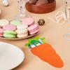 6pcs Carrot Shape Easter Cutlery Holder Bags Cute Silverware Organizer Bag  For Easter Party