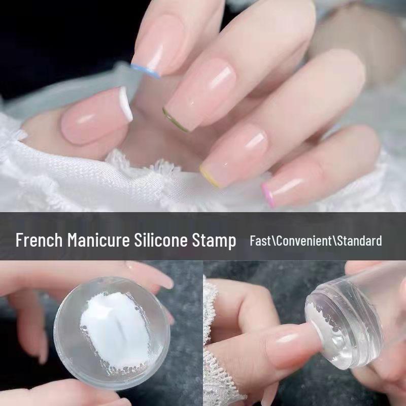 French Tip Silicone Nail Stamper: Nail Art Tool Set