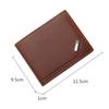 Men's Short Frosted Leather Wallet, Multi-Slot Coin Pocket Photo Holder Small Men's Wallet