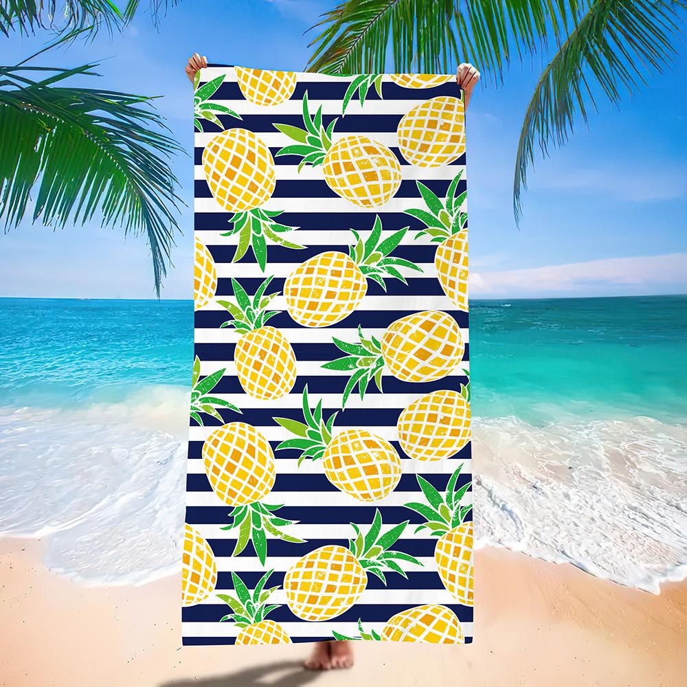 Microfiber Beach Towel Digital Printing Quick-Drying Double-Sided Velvet Class A Large Bath Towel Plus Towel