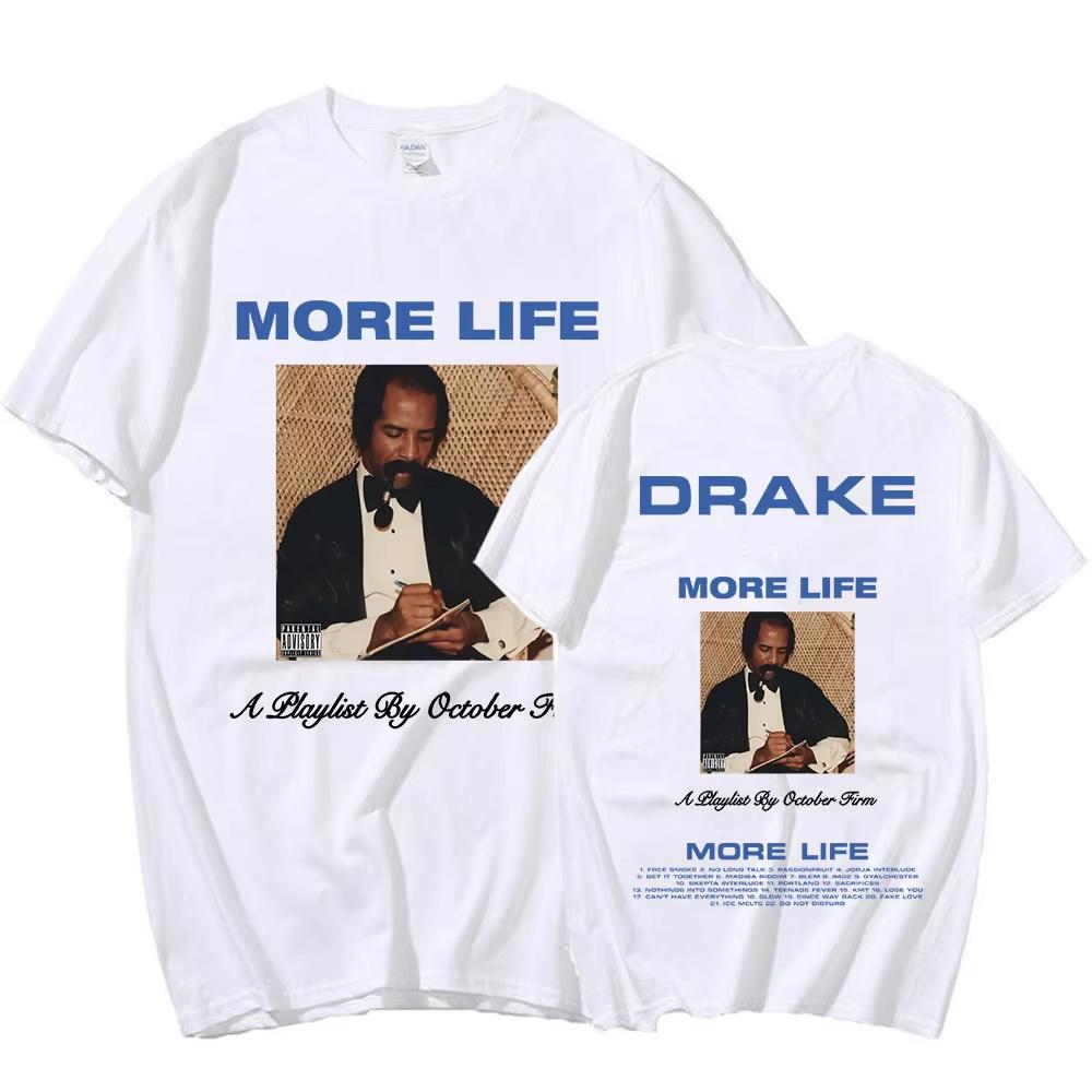 Rapper Drake Tshirt Music Album More Life Graphic Tshirt UNISEXs and Womens Vintage Gothic Hip Hop Oversized T Shirt Streetwear