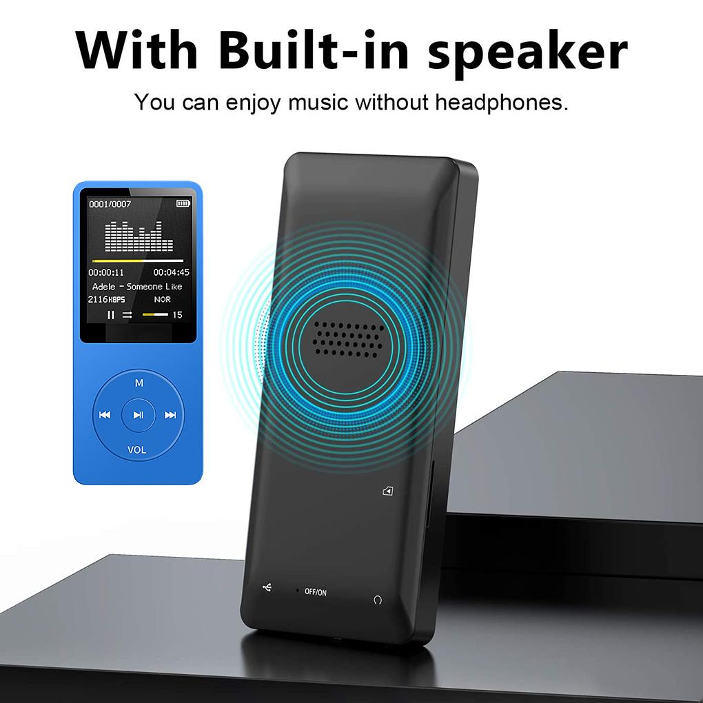 MP3-плеер с цифровым дисплеем и записью, портативный проигрыватель Lossless, портативное спортивное оборудование для бега и ходьбы с микрофоном