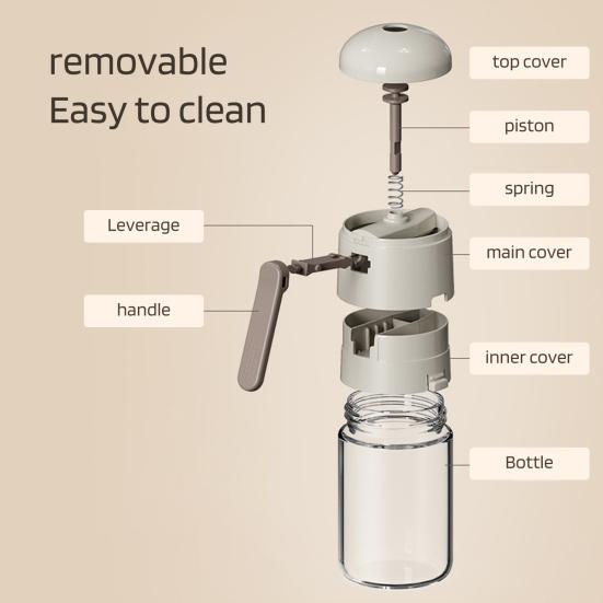 Количественный дозатор соли на 180/250 мл со стеклянной производственной банкой Прецизионная соль Влагостойкий Съемный Легко снимать