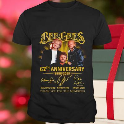 Bee Gees 62-я годовщина Спасибо за воспоминания Черная унисекс футболка BL179 Унисекс футболка