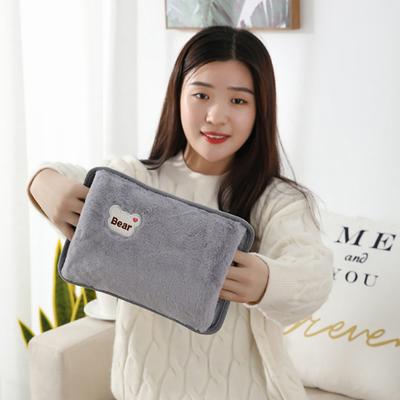 Грелка для рук, тепловой пакет, милая перезаряжаемая электрическая сумка для горячей воды, безопасная многоразовая грелка из кроличьего меха