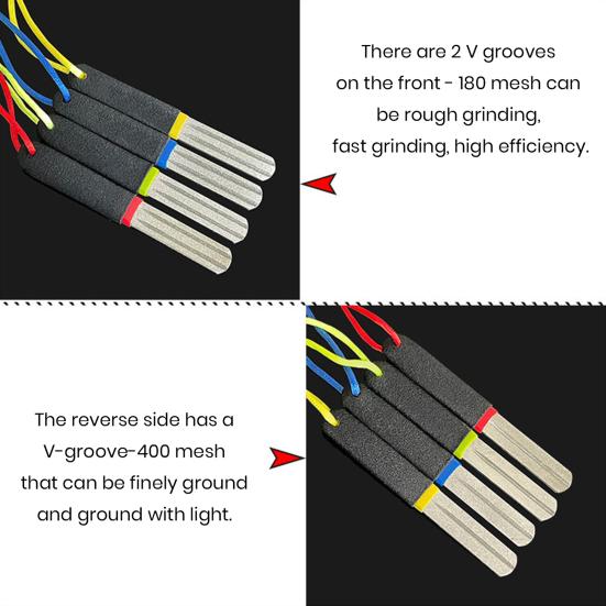 Fishing Whetstone Double Sided Fishing Hook Sharpener Fishhook Sharpening Grinding Stone Diamond-Material File Cutter Sharpening Tool Accessories